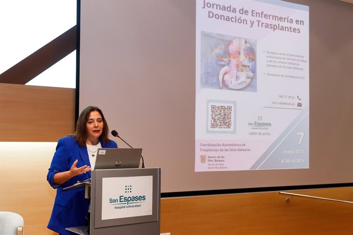 La consellera de Salud, Manuela García, en la I Jornada en Enfermería de Donación y Trasplantes