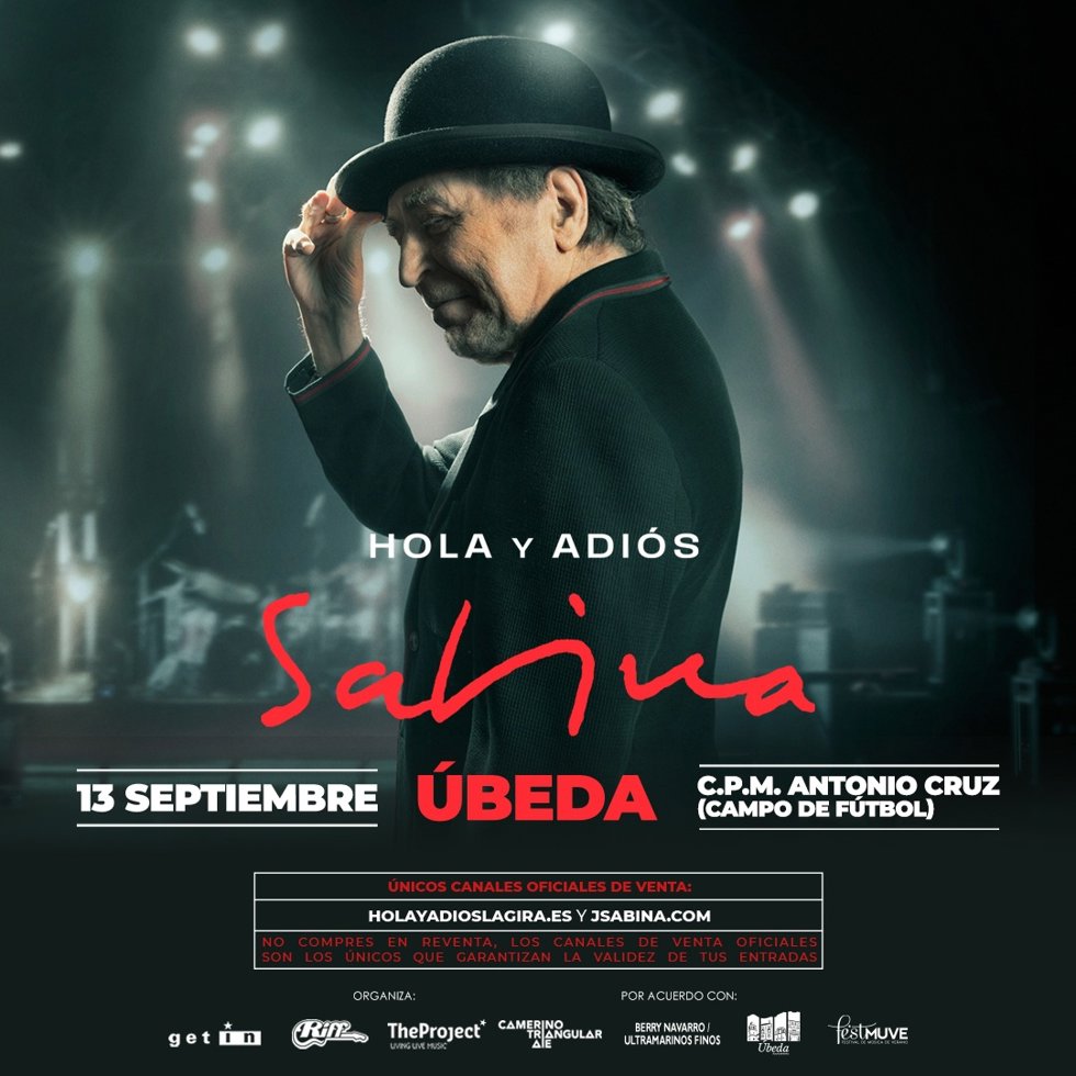 Cartel del concierto de Sabina en Úbeda