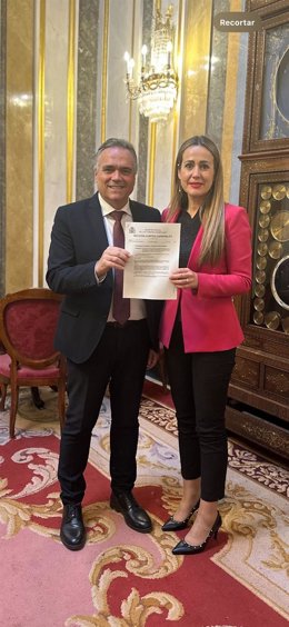 Los diputados nacionales del PP de Huelva, Bella Verano y Manuel García Félix.