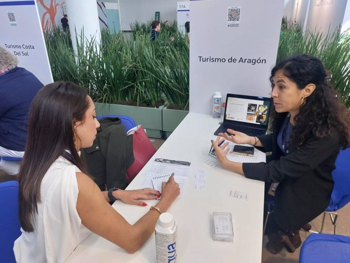 El stand de Aragón en la feria que se celebra en Brasil.