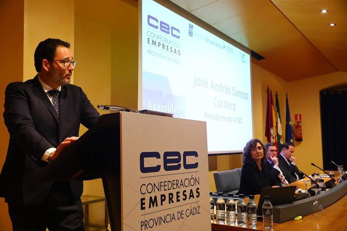 José Andrés Santos en su intervención como nuevo presidente de la CEC.