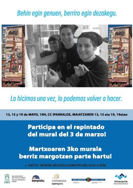 Cartel del taller de muralismo
