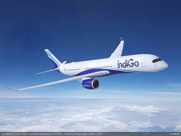Archivo - Airbus A350 de IndiGo.