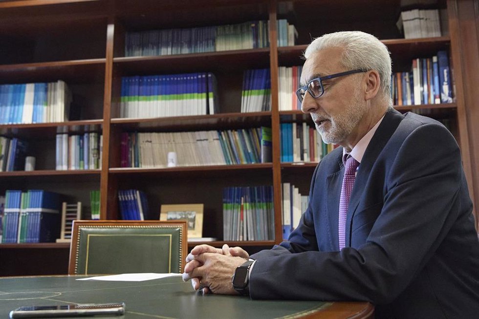 Archivo - El presidente del Consejo de Seguridad Nuclear (CSN), Juan Carlos Lentijo, durante una entrevista para Europa Press, a 11 de julio de 2024, en Madrid (España). 