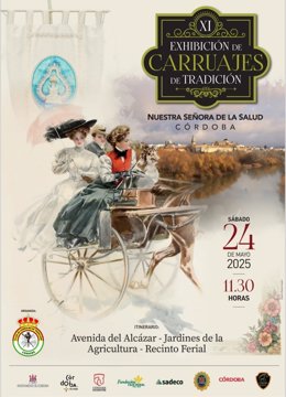 Cartel de la XI edición de la Exhibición de Enganches de Tradición Feria de Nuestra Señora de la Salud, que se celebrará el día 24 de mayo.