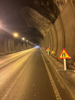 El interior del túnel de Sóller, vacío.