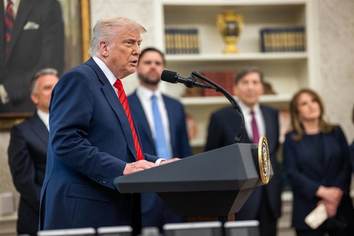 El presidente de EEUU, Donald Trump, en el Despacho Oval