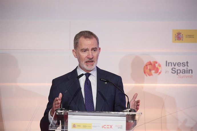 El Rey Felipe VI inaugura, en una foto de archivo