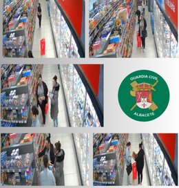 Archivo - Imágenes de las cámaras de seguridad del supermercado.