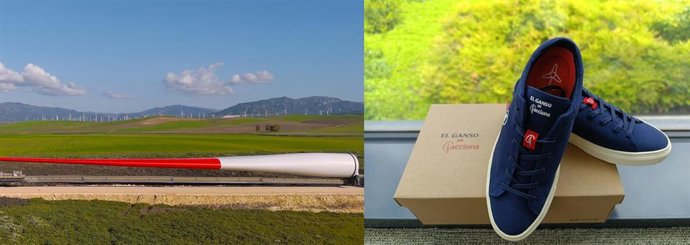 Zapatillas de Acciona y El Ganso con palas recicladas