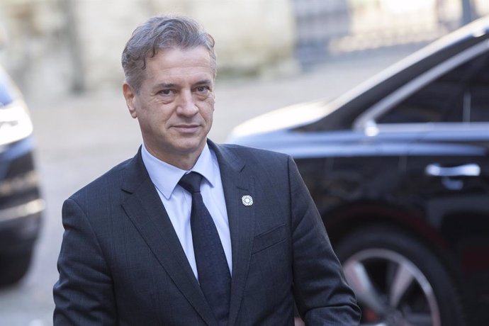 Archivo - February 3, 2025, Brussels, Brussels, Belgium: Slovenian Prime Minister Robert Golob.  European leaders met today for an informal summit at the Plais d'Egmont in the Belgian capital.