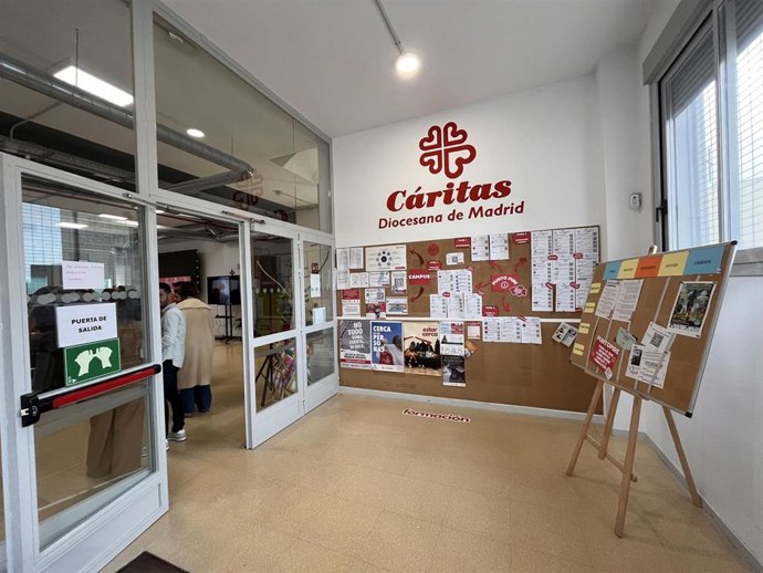 Entrada del Campus de Cáritas Madrid.