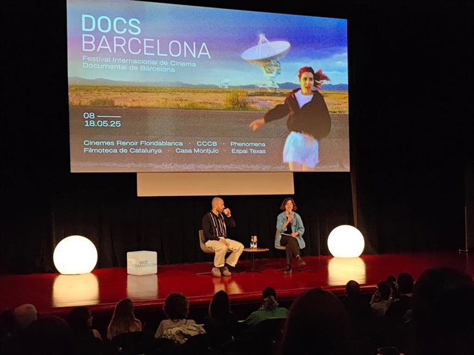 Maria Colomer habla durante la presentación del DocsBarcelona 2025.