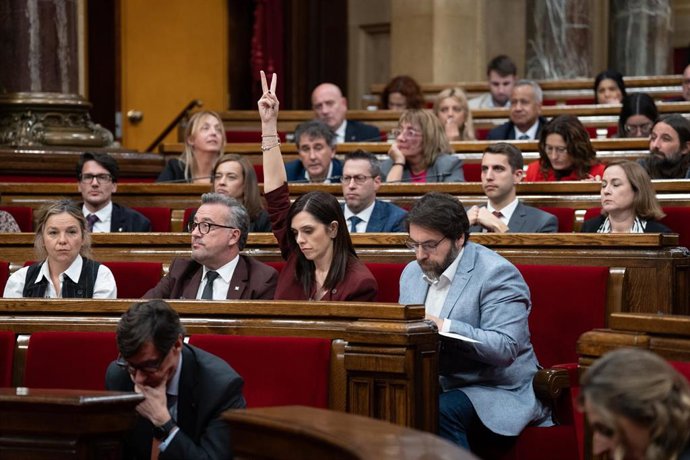Archivo - Votaciones durante una sesión en el pleno del Parlament, a 19 de diciembre de 2024, en Barcelona, Cataluña (España).