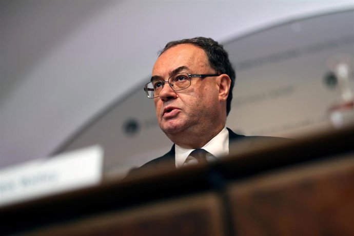 Archivo - 03 February 2022, United Kingdom, London: Governor of the Bank of England Andrew Bailey speaks at a Monetary Policy Report press conference at the Bank of England in London. Photo: Dan Kitwood/PA Wire/dpa