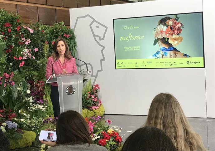 Archivo - La alcaldesa de Zaragoza, Natalia Chueca, presenta la V edición de ZGZ Florece.