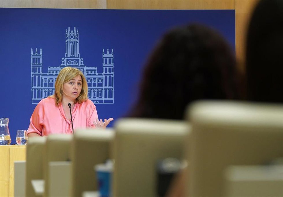 Archivo - La vicealcaldesa de Madrid, Inma Sanz, en la rueda de prensa de la Junta de Gobierno  
