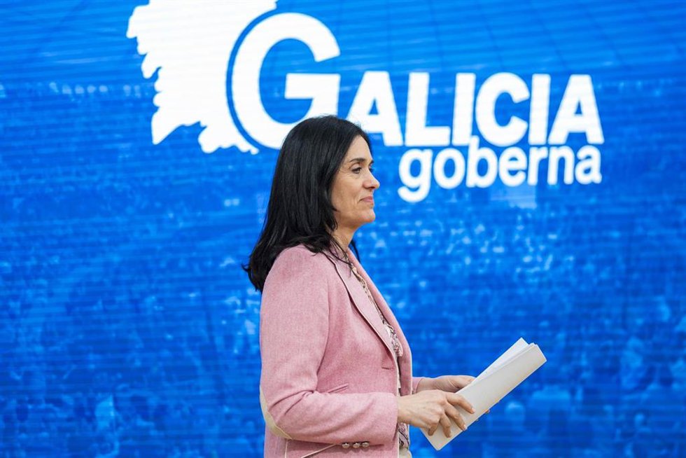 La secretaria xeral del PPdeG, Paula Prado, en rueda de prensa.