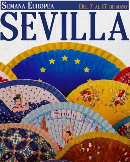 Cartel para la Semana Europea de Sevilla.