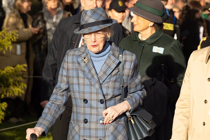 May 4, 2025, Hellerup, Denmark: Queen MargretheÂ arrives for the 80th anniversary of Denmark's liberation from German occupation at ''Mindelunden'' (Memorial Park) in Hellerup, north of Copenhagen.
