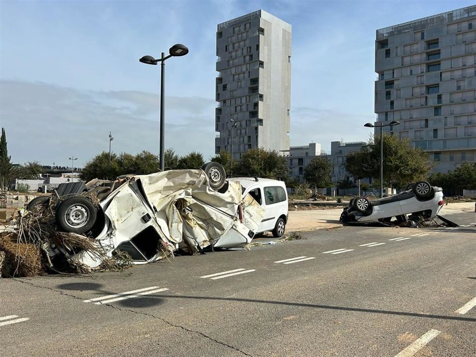Archivo - Daños causados por la DANA en el barrio de La Torre de Valncia