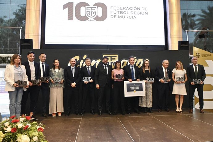 Acto conmemorativo por el centenario de la Federación de Fútbol de la Región de Murcia