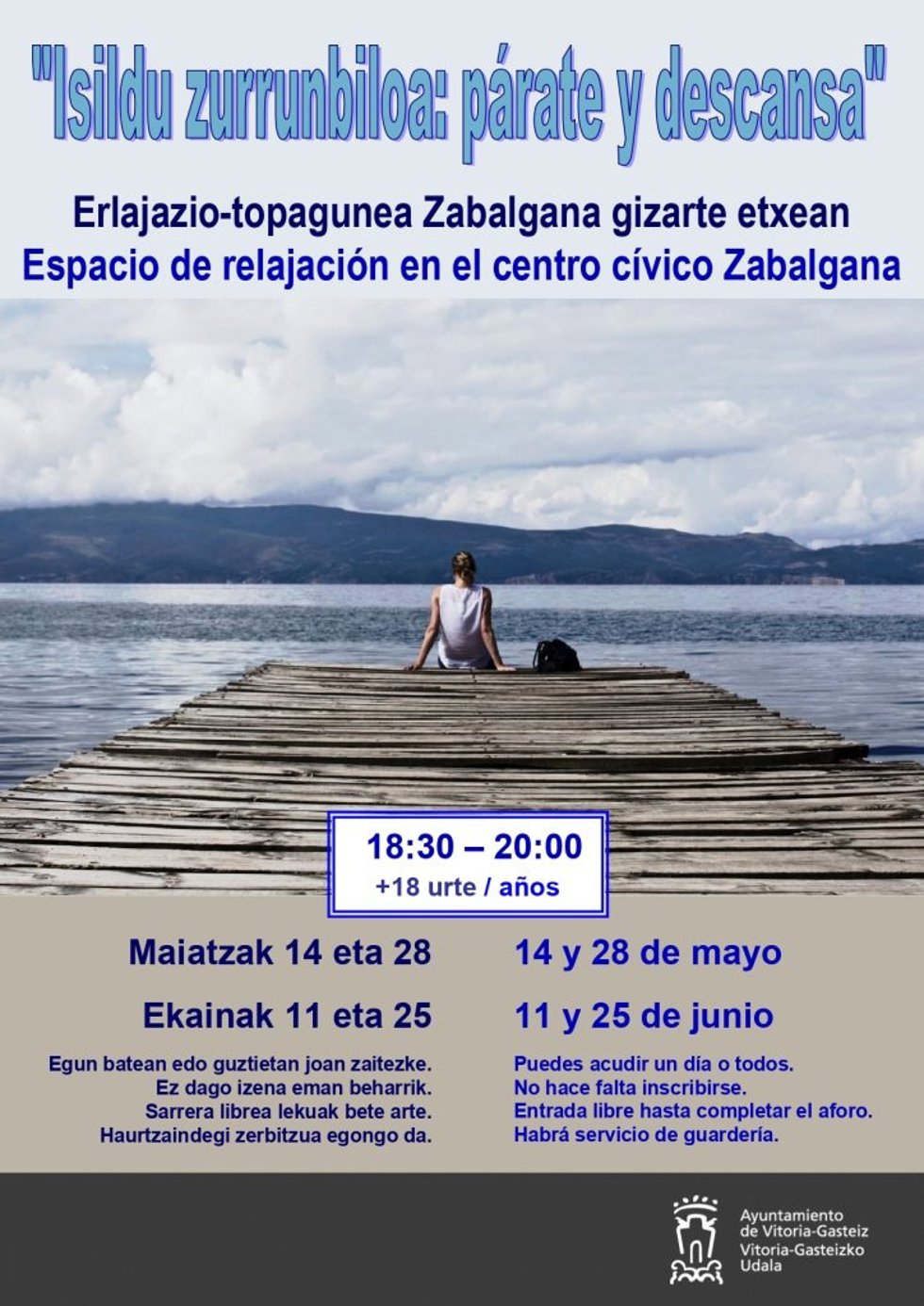 Espacio de relajación del centro cívico Zabalgana