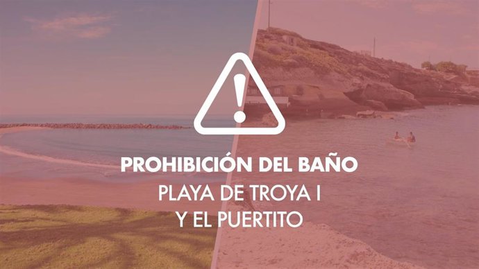 Cerradas temporalmente al baño dos playas de Adeje (Tenerife) por problemas vinculados a la calidad del agua