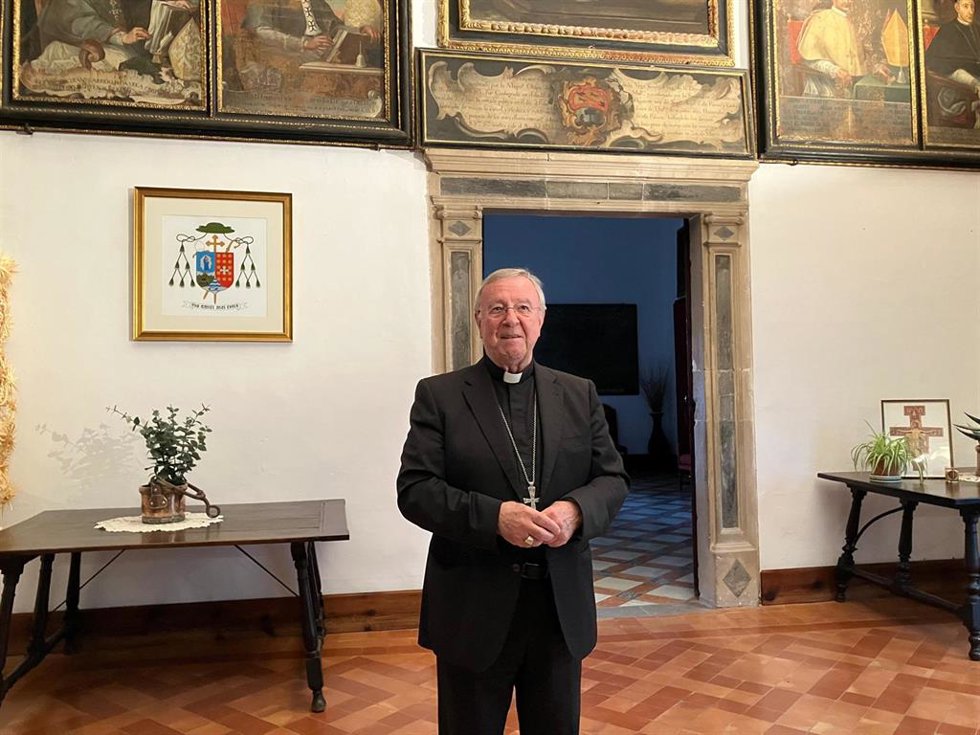 El obispo de Mallorca, Sebasti Taltavull, este jueves tras conocer el nombre del nuevo Papa.