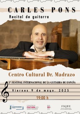 Cartel del recital en Santander del Festival Internacional de la Guitarra de España