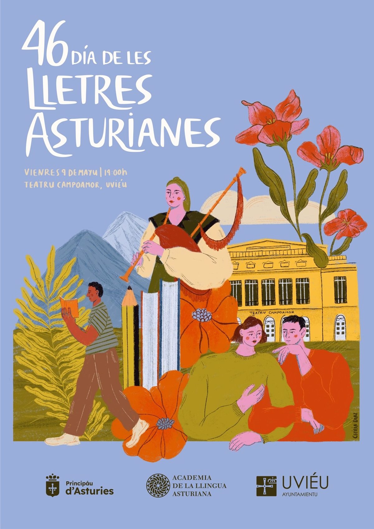Asturias conmemora el  46 Día de les Lletres  con un acto cultural en el Teatro Campoamor