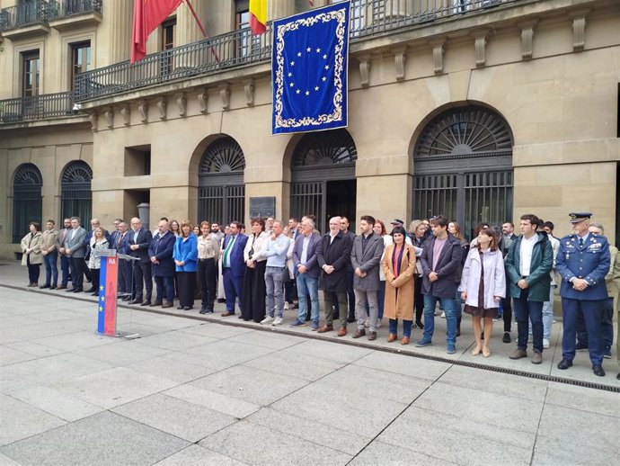 Imagen del acto conmemorativo convocado por el Gobierno de Navarra con motivo del Día de Europa