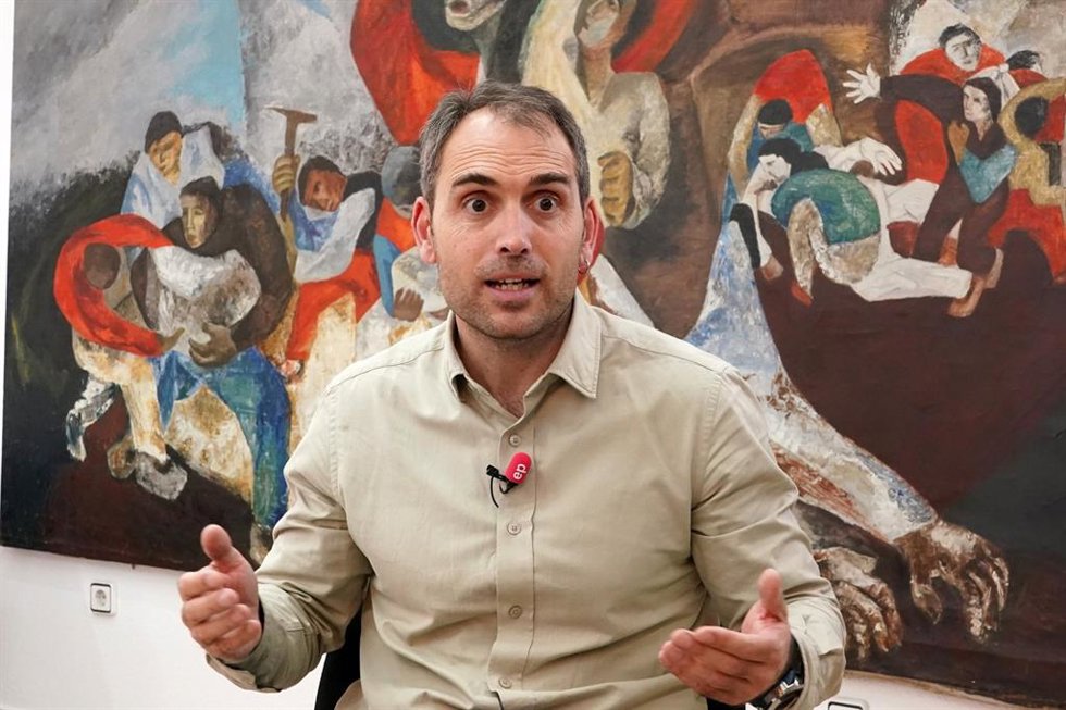 El coordinador general de IU Andalucía, Toni Valero, en una entrevista concedida a Europa Press.