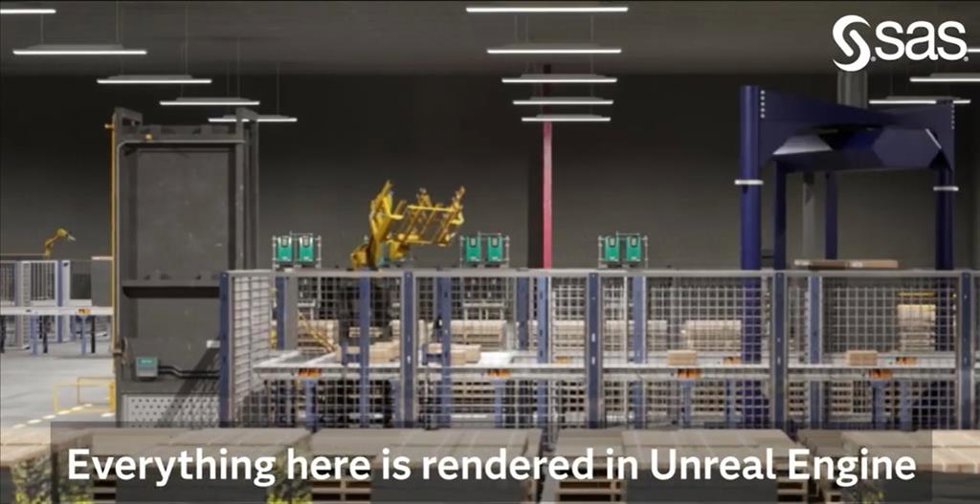 Fábrica renderizada con Unreal Engine