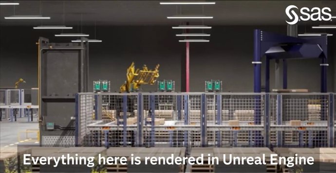 Fábrica renderizada con Unreal Engine