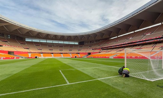 Detalle del Estadio de la Cartuja tras la finalización de las obras 