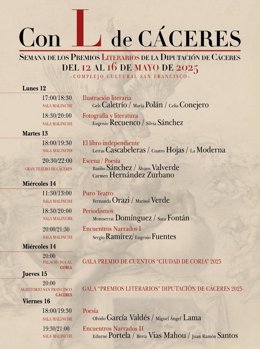 Cartel del programa de la Diputación de Cáceres 'Con L de Cáceres'