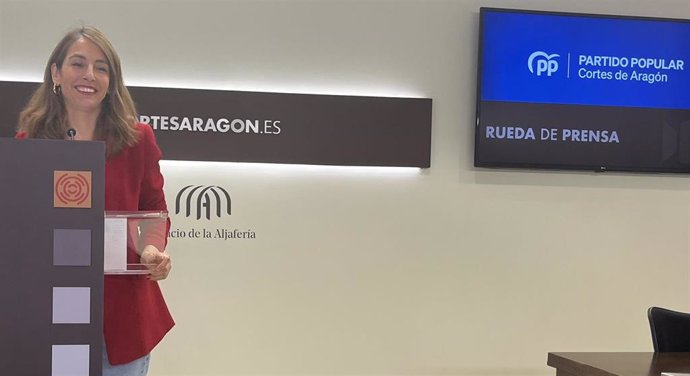 La portavoz adjunta del PP de las Cortes de Aragón, María Navarro.