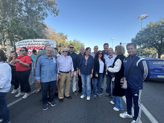 Manifestación en el Polígono Sur. 