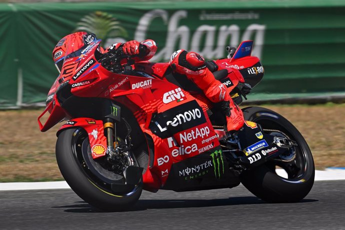 Archivo - 93 MARQUEZ Marc (spa), Ducati Lenovo Team, Ducati Desmosedici GP25, action during the 2025 MotoGP PT Grand Prix of Thailand on the Chang International Circuit from February 28th, to March 2nd, in Buriram, Thailand - Photo Studio Milagro / DPPI