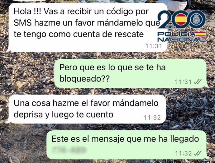 Ejemplo del intento de estafa