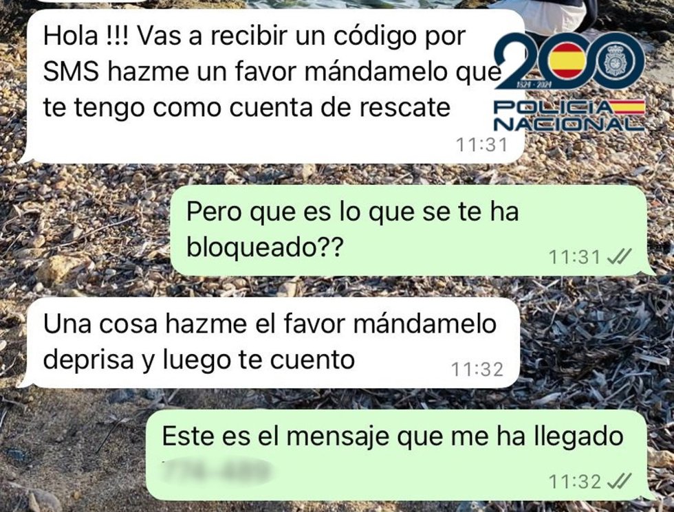 Ejemplo del intento de estafa