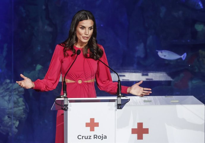 Archivo - La Reina Letizia interviene en el acto conmemorativo del día mundial de la Cruz Roja y de la Media Luna Roja, en el Oceanográfic, a 10 de mayo de 2022, en Valencia, Comunidad Valenciana (España). Como cada 8 de mayo, se celebra el Día Mundial de