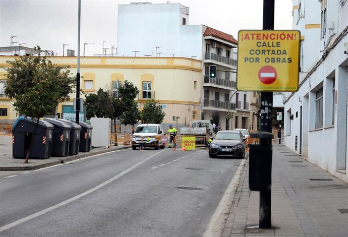 Obras en Ronda de Mulero y plaza del Carbón en Jerez.