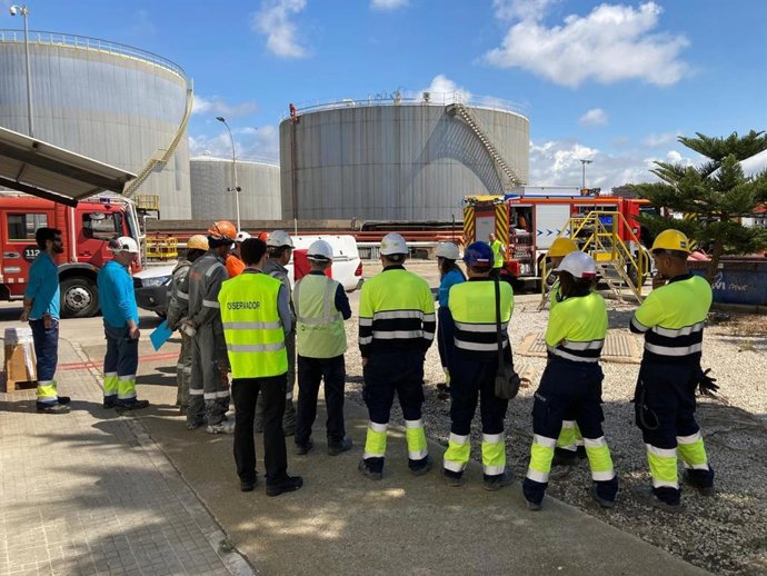 Simulacro de incendio en Exolum