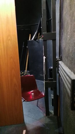 Estado del Gran Teatro de Córdoba entre bambalinas.