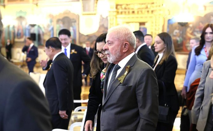 El presidente de Brasil, Luiz Inácio Lula da Silva, en Moscú (Rusia) para la conmemoración del Día de la Victoria.
