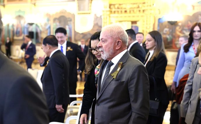 May 9, 2025, Moscow, Moscow, Russian Federation: President of Russia, Vladimir Putin addressed an official reception held to mark the 80th anniversary of Victory in the 1941â€“1945 Great Patriotic War, Moscow, Russia, on 09 May 2025