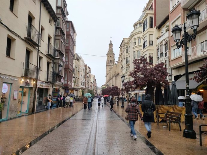 Lluvia en Logroño