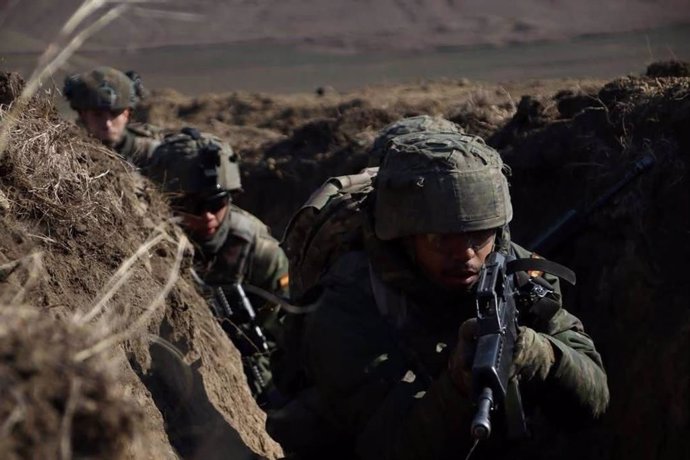 Militares españoles en un ejercicio.